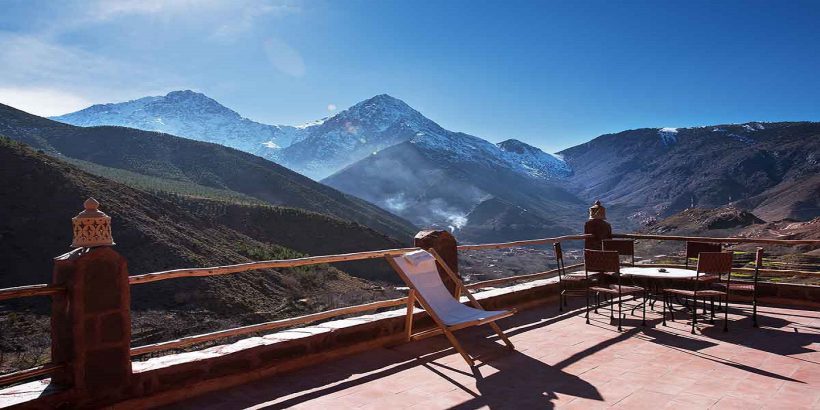 Imlil and atlas mountains